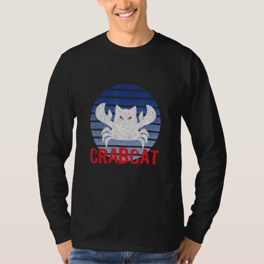 Fear the Crabcat Cryptid Cryptozoology Vintage T-shirt (Voorkant)