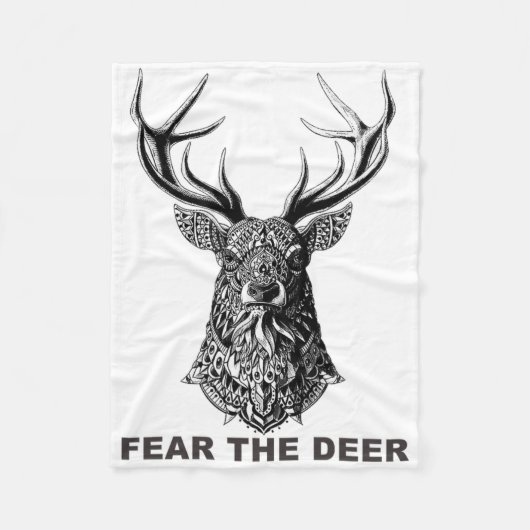 Fear the Deer Sketel Fleece Deken (Voorkant)