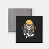 Fear The Flow - Grappig Hockeyhaar Magneet (Voorkant / Achterkant)
