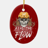 Fear The Flow (hockey haar) Keramisch Ornament (Voorkant)
