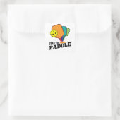 Fear the Paddle Funny Pickleball Picklballs and Pi Vierkante Sticker (Tas)