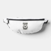 Fear The Puff � Grappige Fluffy Hond Waarschuwing Heuptasje (Liggend)