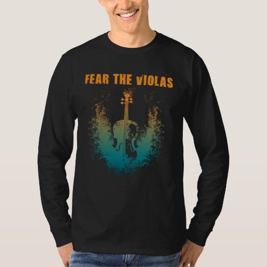Fear The Violas  Viola Player Jazz Music Orchestra T-shirt (Voorkant)