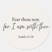Fear Thou Not Christian Sticker – Isaiah 41:10 (Voorkant)