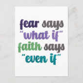 Fear Versus Faith Quote Briefkaart (Voorkant)