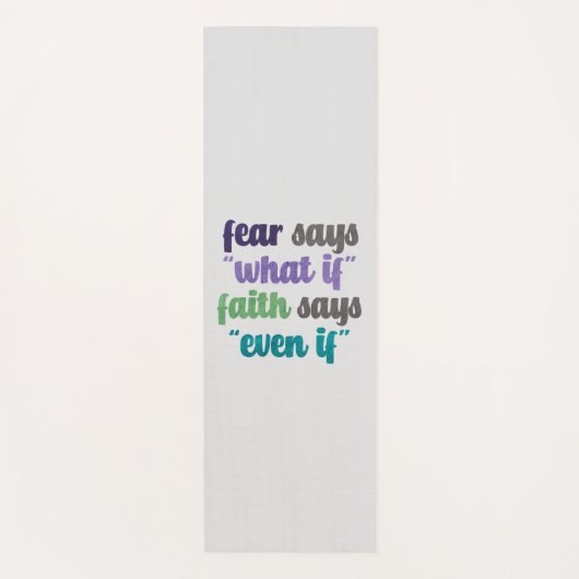 Fear Versus Faith Quote Yogamat (Voorkant)