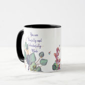 Fearful and wonderbaarlijk gemaakt mok (Voorkant links)