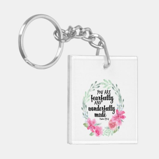 Fearful and wonderbaarlijk gemaakt sleutelhanger (Voorkant Links)