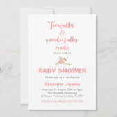 Fearful and Wonderful Made Baby shower Invite Kaart (Voorkant)