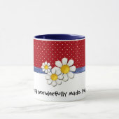 Fearful and Wonderful Made Denim Stippen..Daisies Mok (Midden)