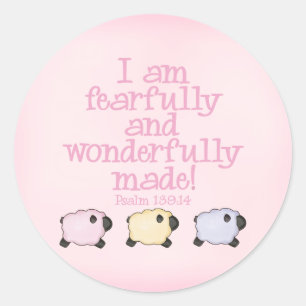 Fearful and Wonderful Made - Roze Ronde Sticker