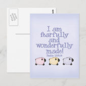 Fearful en Wonderful Made - Blauw Briefkaart (Voorkant / Achterkant)