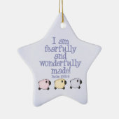 Fearful en Wonderful Made - Blauw Keramisch Ornament (Rechts)