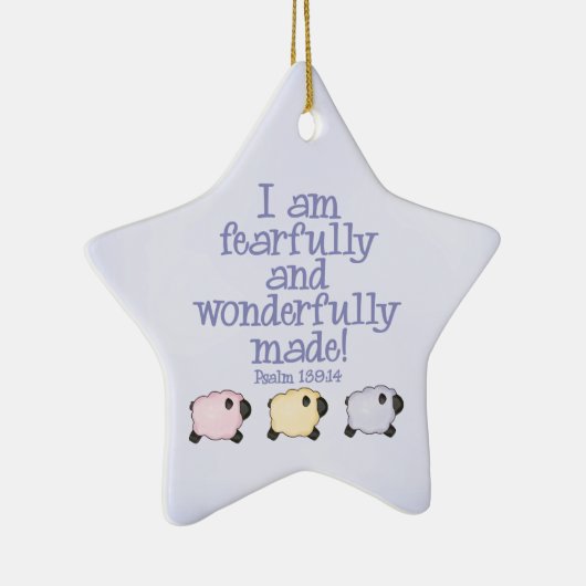 Fearful en Wonderful Made - Blauw Keramisch Ornament (Rechts)