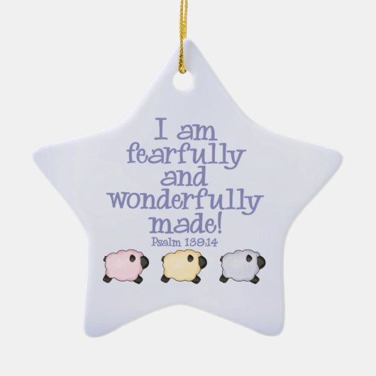 Fearful en Wonderful Made - Blauw Keramisch Ornament (Voorkant)