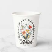 Fearful en Wonderful Made Papieren Bekers (Achterkant)