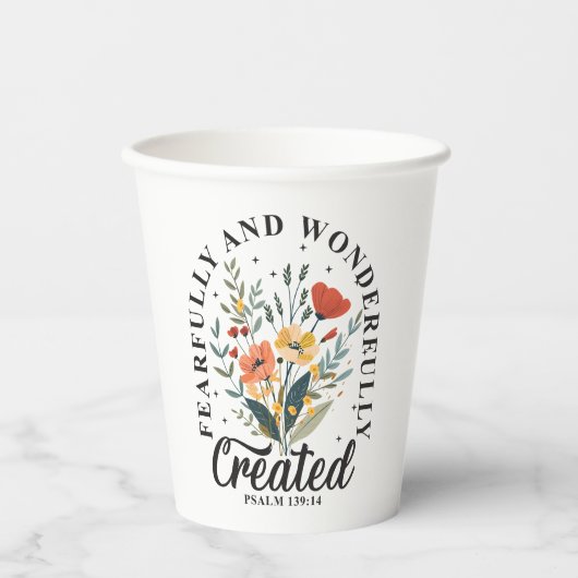 Fearful en Wonderful Made Papieren Bekers (Voorkant)