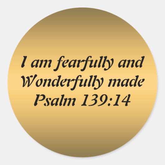 Fearful en Wonderful Made Ronde Sticker (Voorkant)