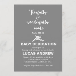Fearful & Wonderful Made Baby Dedication Kaart