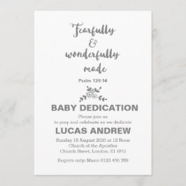 Fearful & Wonderful Made Baby Dedication Kaart
