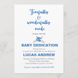 Fearful & Wonderful Made Baby Dedication Kaart