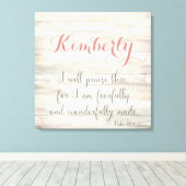 Fearful & Wonderful Made - Ps. 139:14 Canvas Afdruk (Insitu (Houten vloer))