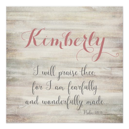 Fearful & Wonderful Made - Ps. 139:14 Poster (Voorkant)