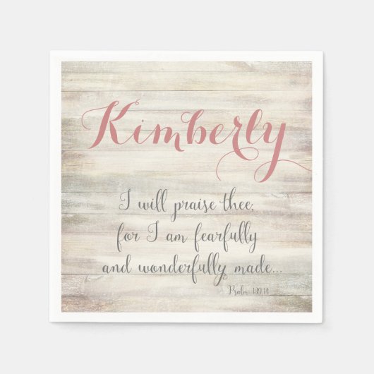 Fearful & Wonderful Made - Ps. 139:14 Servetten (Voorkant)