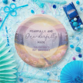 Fearfully and Onederfully Made Girl First Birthday Papieren Bordje (Feest)