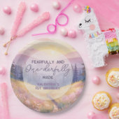 Fearfully and Onederfully Made Girl First Birthday Papieren Bordje (Feest)