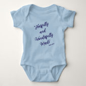 "Fearfully and Wonderfully Made" Bible Verse  Romper (Voorkant)