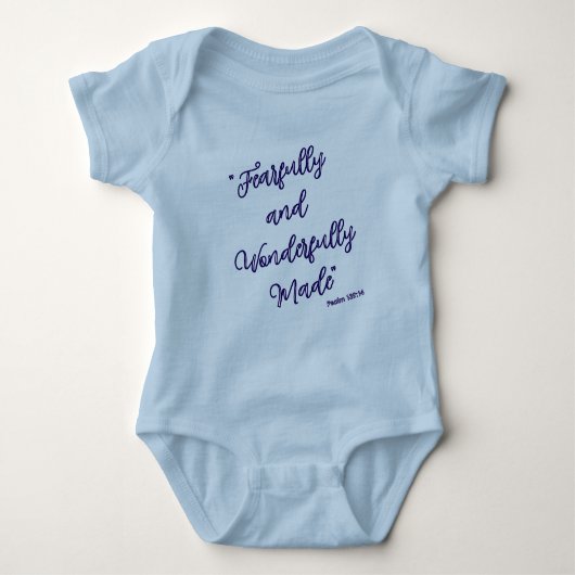 "Fearfully and Wonderfully Made" Bible Verse  Romper (Voorkant)