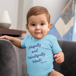 "Fearfully and Wonderfully Made" Bible Verse  Romper