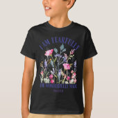 Fearfully And Wonderfully Made Floral Christian Bi T-shirt (Voorkant)