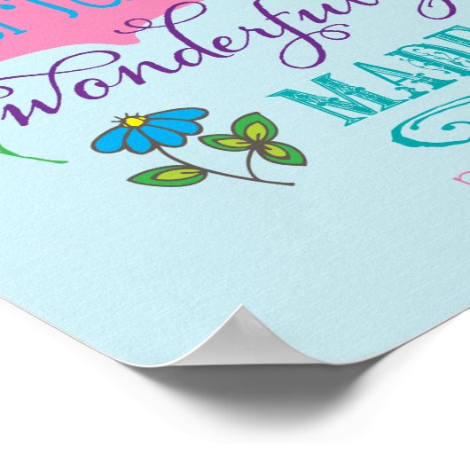 Fearfully and Wonderfully Made Scripture Girly Art Poster (Hoek)