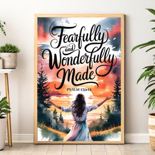 Fearfully & Wonderfully Made Christelijke Vrouwen  Poster