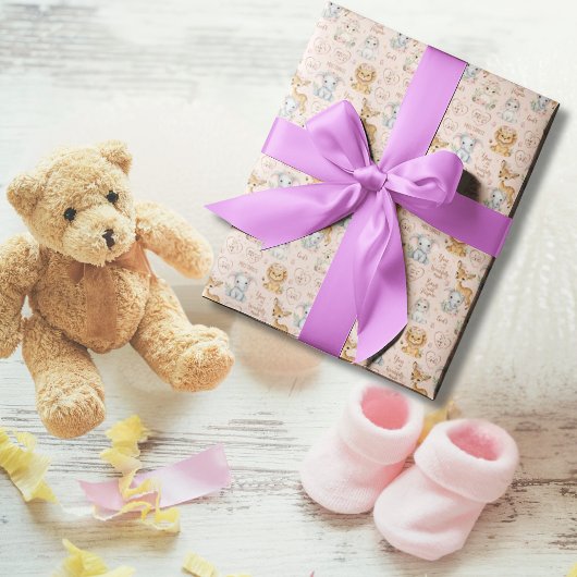 Fearfully & Wonderfully Made: Christian Baby Girl Cadeaupapier