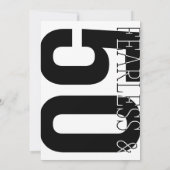 Fearless 50th Birthday Uitnodigingen (Achterkant)