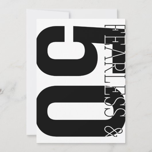 Fearless 50th Birthday Uitnodigingen (Achterkant)