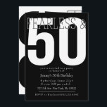 Fearless 50th Birthday Uitnodigingen<br><div class="desc">Fearless 50th Birthday Uitnodigingen. Fifty is geweldige met deze moderne en verfijnde feestuitnodigingen. Deze stijlvolle feestuitnodiging is een klassieke keuze voor een elegante 50e verjaardag! Extra feestartikelen en decoraties zijn beschikbaar op Metro-Event.com en Metro-Events op Zazzle.</div>