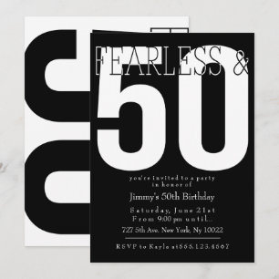 Fearless 50th Birthday Uitnodigingen