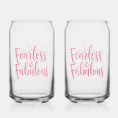 Fearless and Fabulous Empowerment Typography Blikvorm Glas (Achterkant)