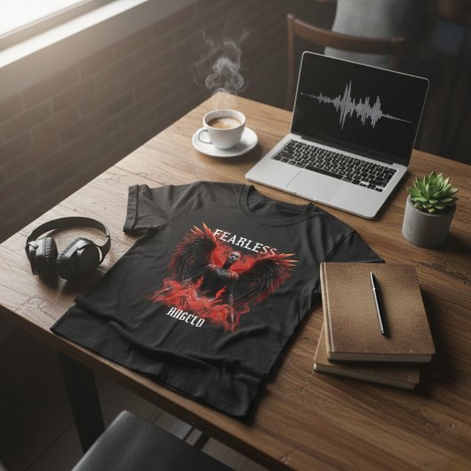 Fearless Angelo Dark Winged Guardian Graphic T-shirt