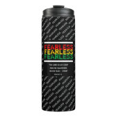 FEARLESS Christelijk Scripture Psalm 27 Black Thermosbeker (Voorkant)