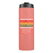 FEARLESS Christelijk Scripture Psalm 27 Coral Thermosbeker (Voorkant)