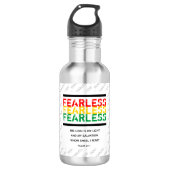 FEARLESS Christelijk Scripture Psalm 27 WH Waterfles (Voorkant)