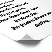 Fearless Dreams inspirerend minigedicht Poster (Hoek)