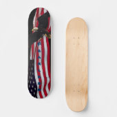 "Fearless" Eagle / US Flag Skateboard (Voorkant)