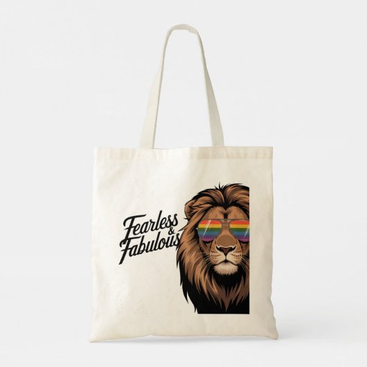 Fearless & Fabulous Pride Lion Canvas tas (Achterkant)