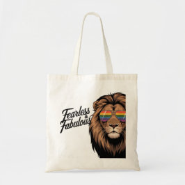 Fearless & Fabulous Pride Lion Canvas tas